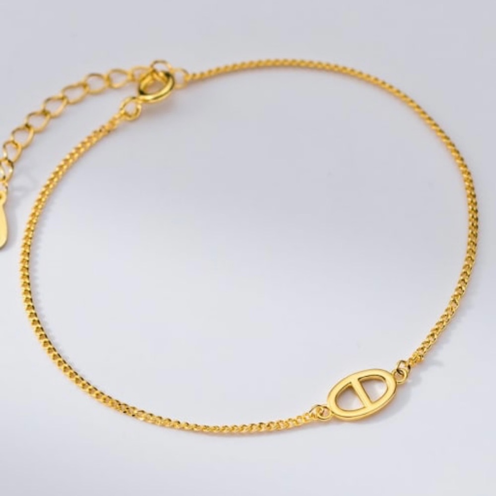 18k gold plating over solid sterling bracelet